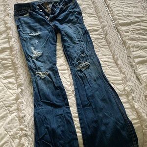 American Eagle Distressed Flare Jean